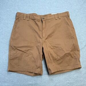 Duluth Shorts Mens 46 Brown Flex Fire Hose Foreman Canvas Chino Workwear Chore‎
